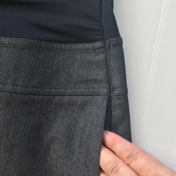 DKNY dress block black viscose stretch ontop & grey cotton sleeveless pockets 10 - Picture 9 of 16